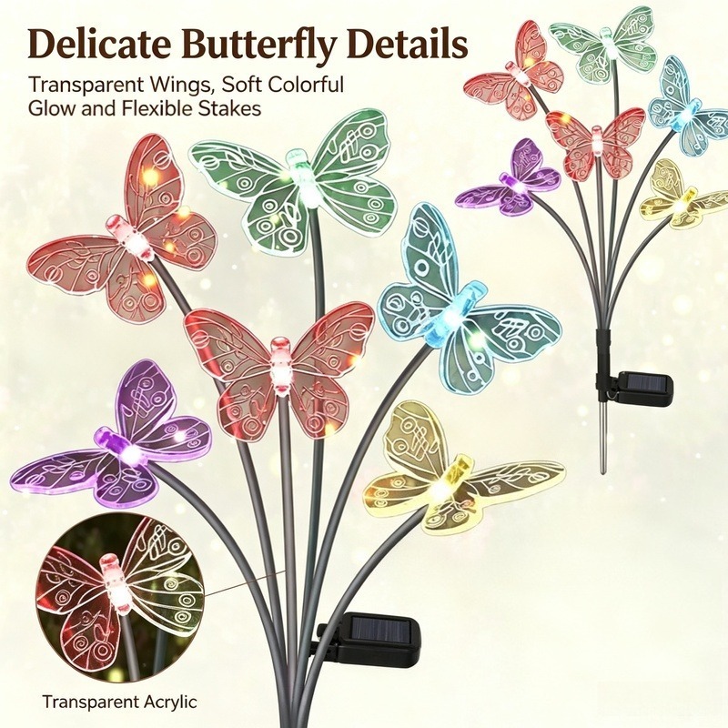 Solar Powered Butterfly Lights - огляд і ціна Solar Garden Light