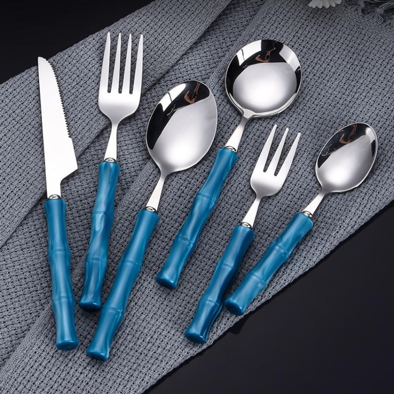 Bamboo Handle Acrylic 304 Stai - огляд і ціна Bamboo Cutlery